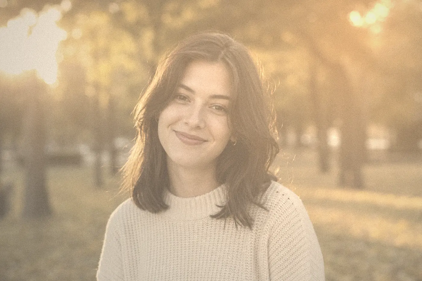 Portrait after applying the Faded 70s vintage photo filter