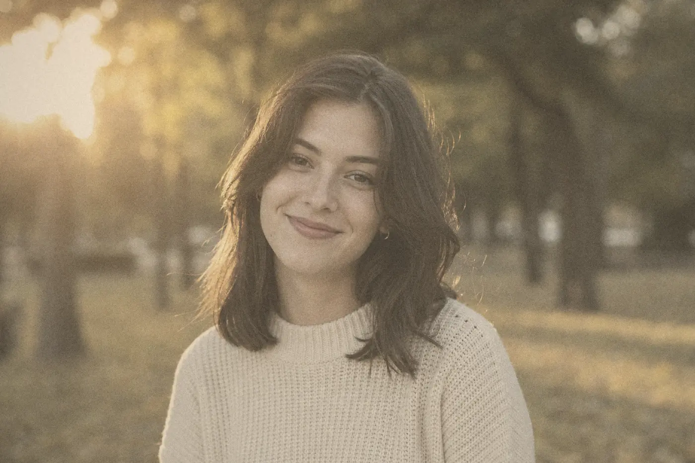 Portrait after applying the Faded Family Album filter